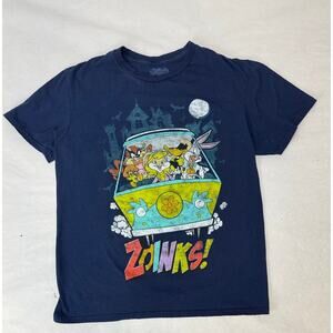 Warner Brothers Scooby Doo Looney Tunes Graphic Tee T-Shirt - Medium